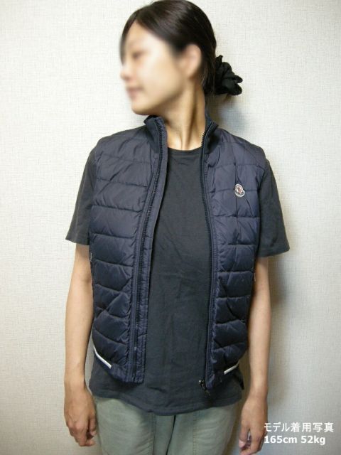 MONCLER モンクレール スウェット切替ライトダウンベスト キッズ12 Aサイズ 大人可 KIDS キッズ ボーイ ガール 2018 SS 春夏 ジレ DOWN VEST ダウンベスト スエット ダークネイビー サイズ12 A レディース00 2 XS-XS