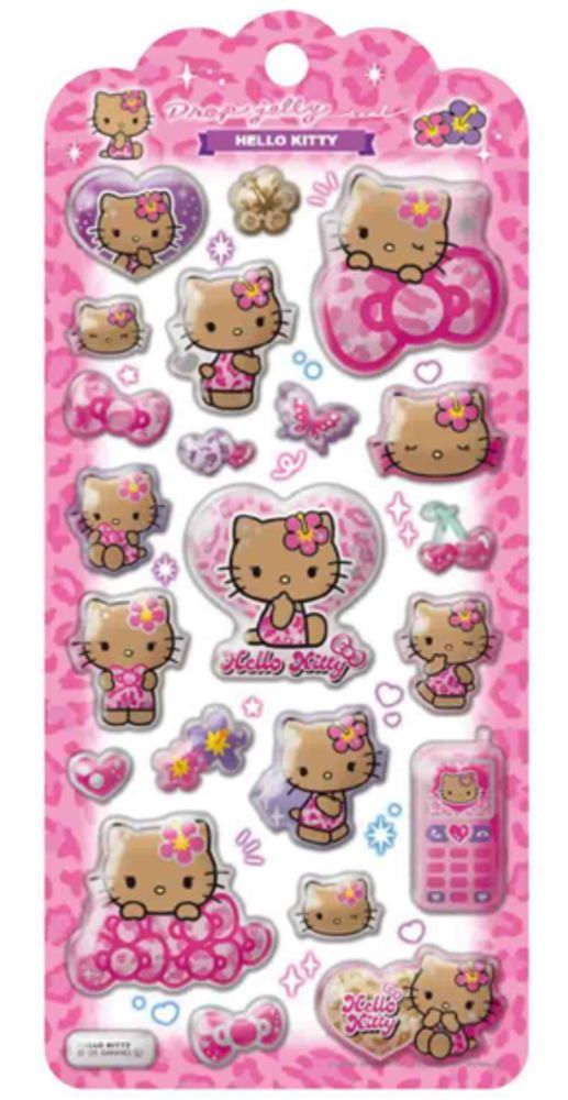 134920】 日焼けサマー ハローキティ ドロップジュエリーシール シール
