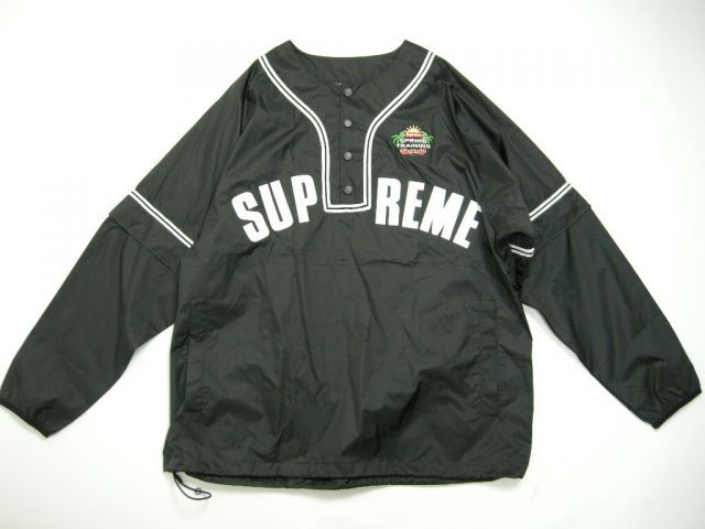 Supreme / 2022SS Snap-Off Sleeve L/S Baseball Top/XXL/ポリエステル/BLK 2022SS/Supreme/シュプリーム/Snap-Off Sleeve L/S Baseball Top