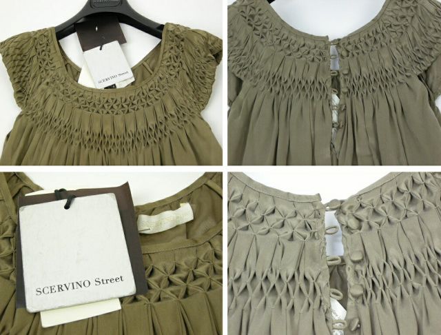 レディース SCERVINO Street シェルビーノストリート SILK シルク ドレス ゴールドブラウン サイズ40 ワンピース DECORATOM_COM_BR