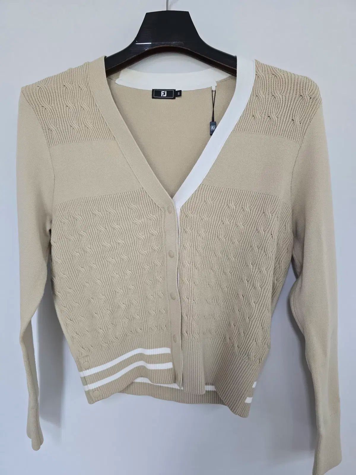 378000 FootJoy フットジョイ レディース Vネック ホワイトラベル カーディガン