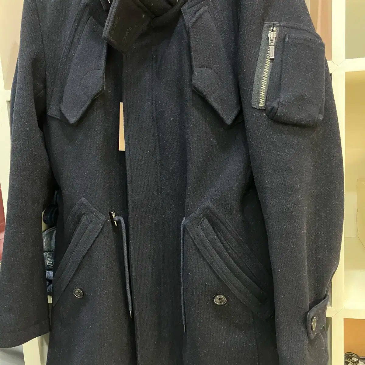 トルネード マート ブラック ウール ウール コート M - メルカリ
