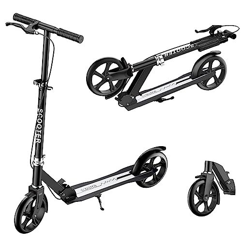キックボード キックスクーター 折りたたみ式 4段階高さ調整 フット ハンドブレーキ 8インチタイヤ 立ち乗り式二輪車 スタンド付き 子供 大人用 2年保証 mp