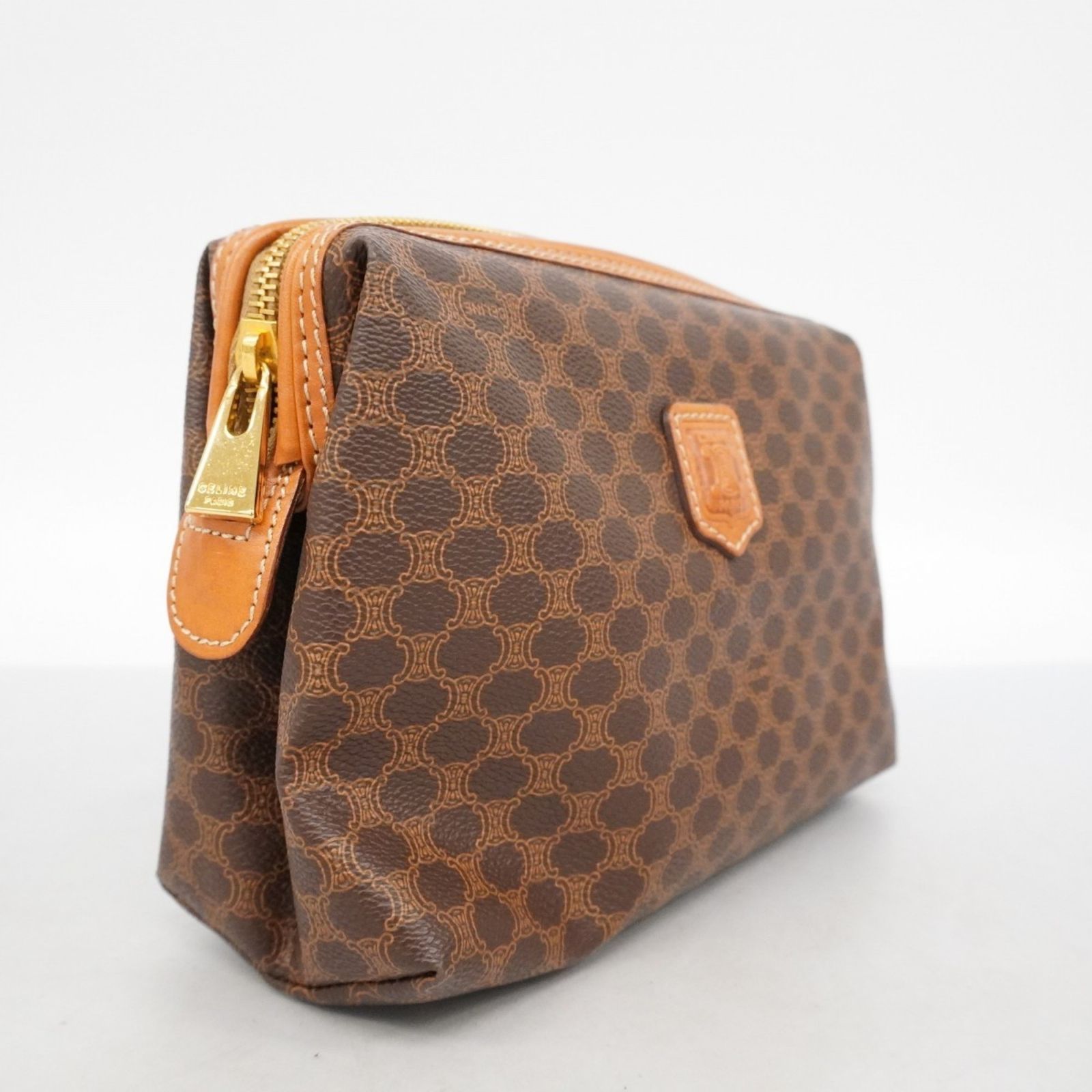 セリーヌ Celine セリーヌ ポーチ マカダム ブラウン レディース