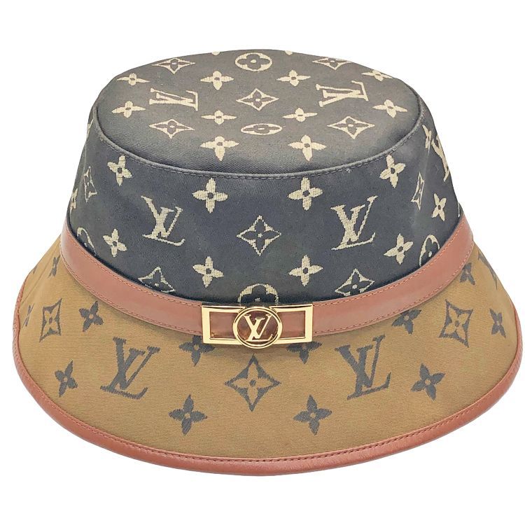 LOUIS VUITTON ルイヴィトン モノグラム リバース バケットハット･ドーフィーヌ M7277M Mサイズ モノグラム クラウン コットン ブラウン 帽子 レディース