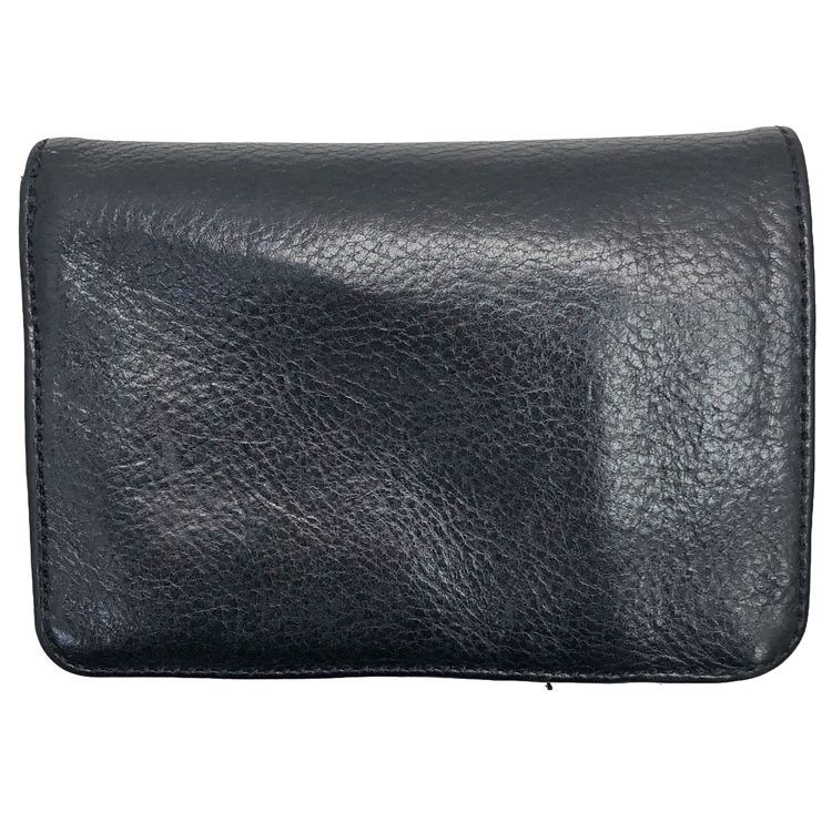 Chrome Hearts クロムハーツ JOEY ジョーイ レザー コンパクト ウォレット 2つ折り財布 ブラック SV 925 ダガーチャームジップ