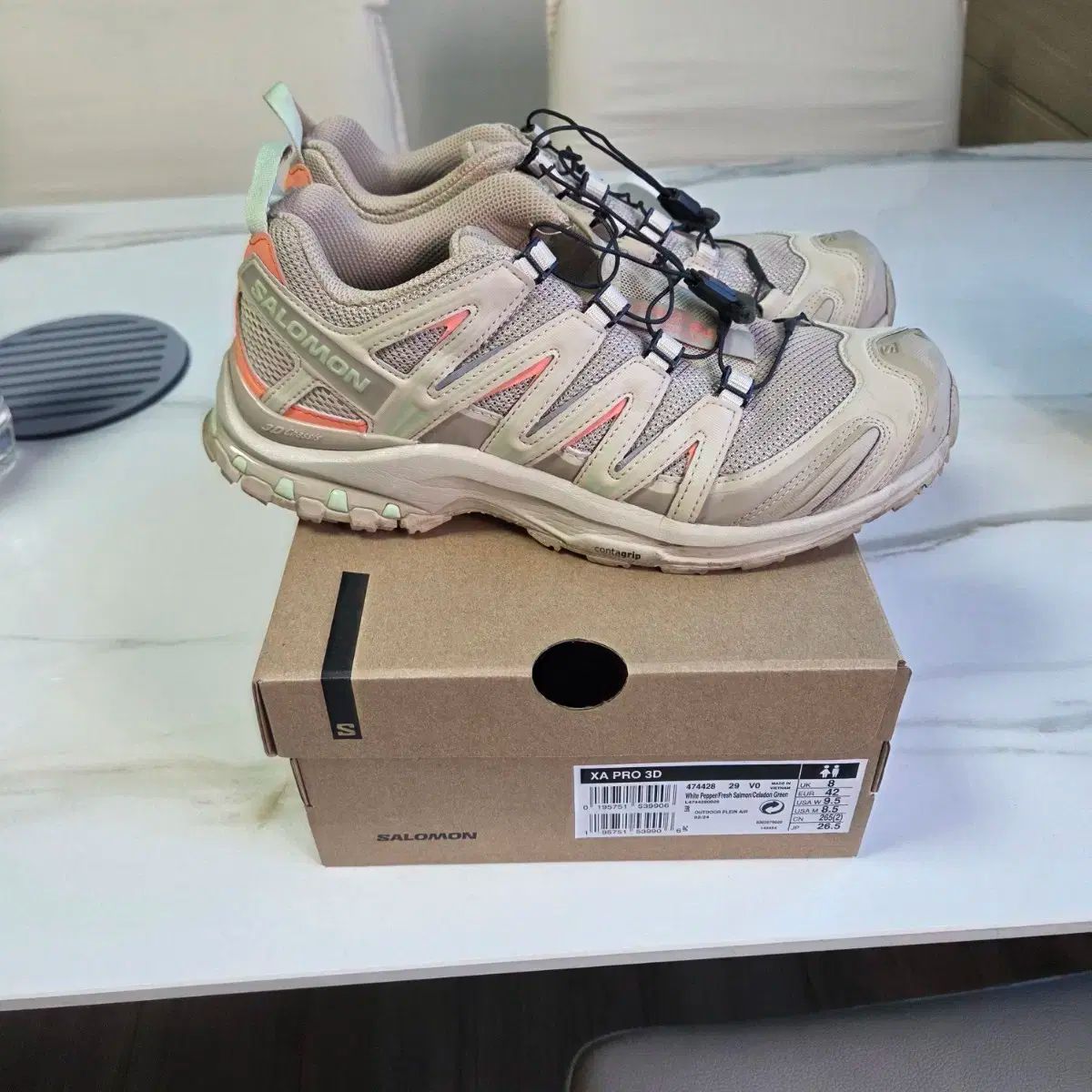 SALOMON XA PRO 3D スニーカー 265 白 ファー