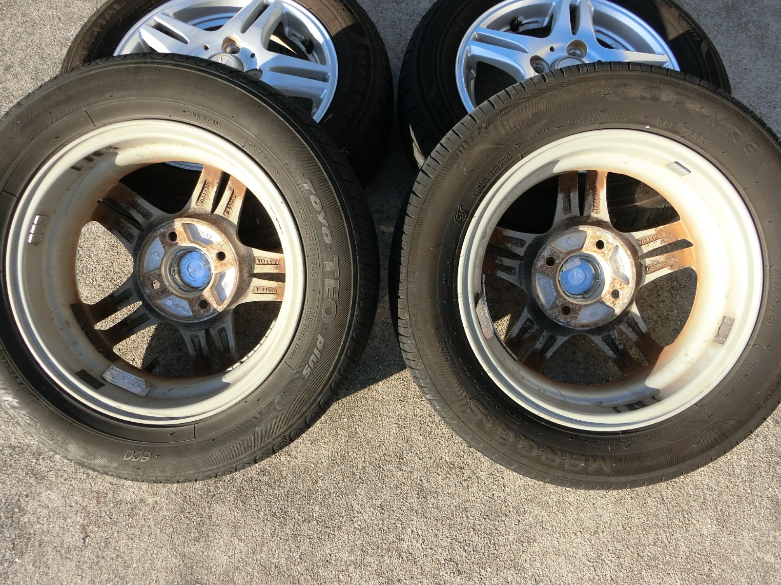 874 FEINE 13インチ アルミホイール 13×4.0B 42 PCD100 ハブ径 約67mm 4穴 4本セット 155|65R13 ゼスト 外し FFCRYSTALESIA_COM