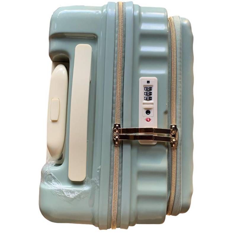 キャリーケース Sサイズ 37L TSAロック 機内持込 USB充電ポート 耐衝撃 軽量 旅行用 スーツケース グリーン おしゃれ DECORATOM_COM_BR