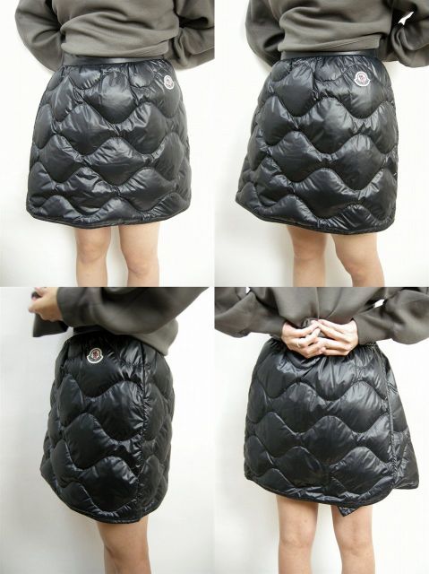 モンクレール　スカート キルティング　黒　xs MONCLER/モンクレール/GONNA/キルティングダウンスカート/スカート