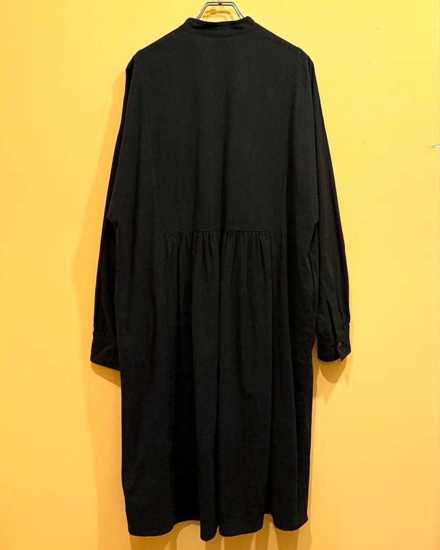 かぐれ コットンギャザーワンピース ブラック 1