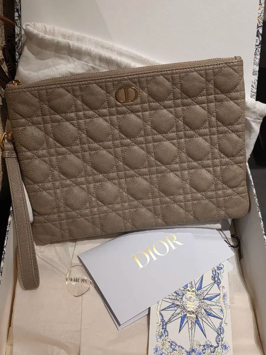 Dior ディオール カロ ポーチ クラッチバッグ ウォーム トープ