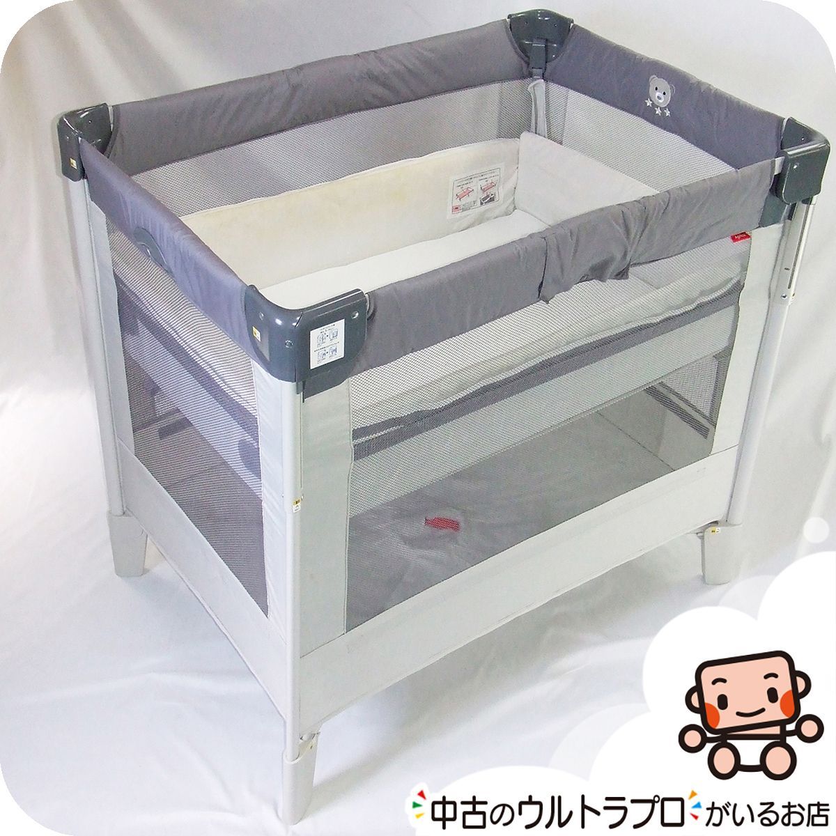 っ 厳選 ベビーベッド アップリカ ココネルエアーAB Aprica COCONEL air 新生児から2歳 コンパクトにたためる C.一般