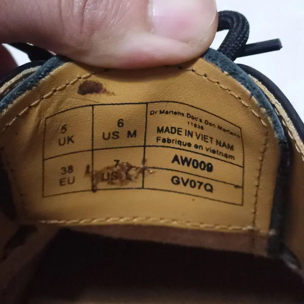  5 UK DR. MARTENS 1461 ナッパ 3ホール 240 245 マット スニーカー 靴