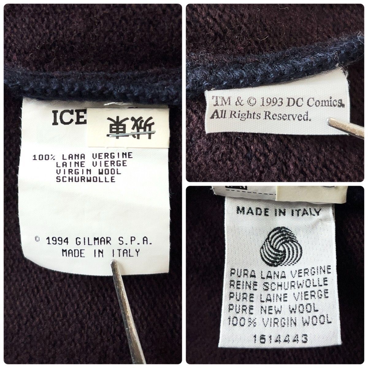 イタリア製 ファッション ICEBERG アイスバーグ × バットマン ウール