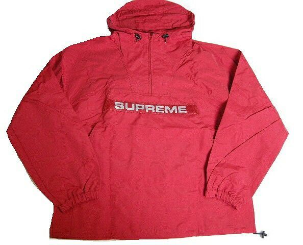 Supreme赤ヘビーナイロン アノラックジャケット　ドローコート付き　SML 2019AW/Supreme/シュプリーム/Heavy Nylon Anorak/ヘビーナイロン