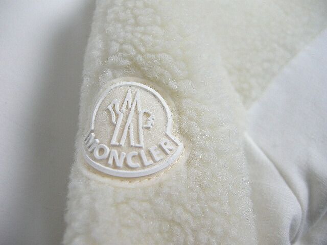 MONCLER モンクレール ABIT ボアフリースxスウェット FLEECE BOA フェイクファー スウェットシャツ トレーナー ベビーサイズ18 24 2 A キッズ3 1才 3才サイズ 2020 2021 AW 秋冬 034 ホワイトxナチュラル系 B コスパ重視 その他 