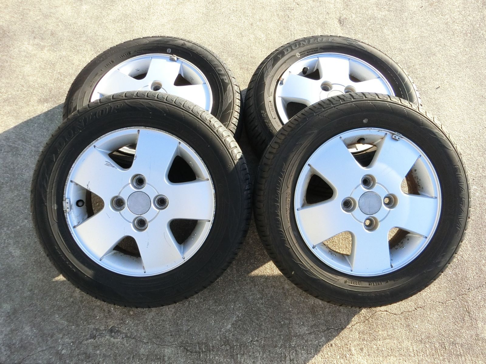 875 スズキ純正 13インチ アルミホイール 13×4.5B 50 PCD100 ハブ径 約54mm 4穴 4本セット 165 65R13 エブリイ 外し