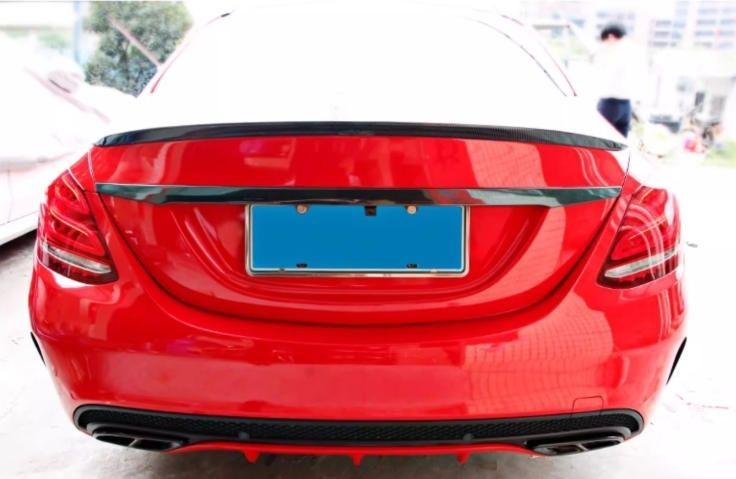 ベンツ Cクラス W205 2014-2021年 2色選択 リア トランクストリーマバックドアテールゲートトリムカバーストリップ キズ防止 FFCRYSTALESIA_COM