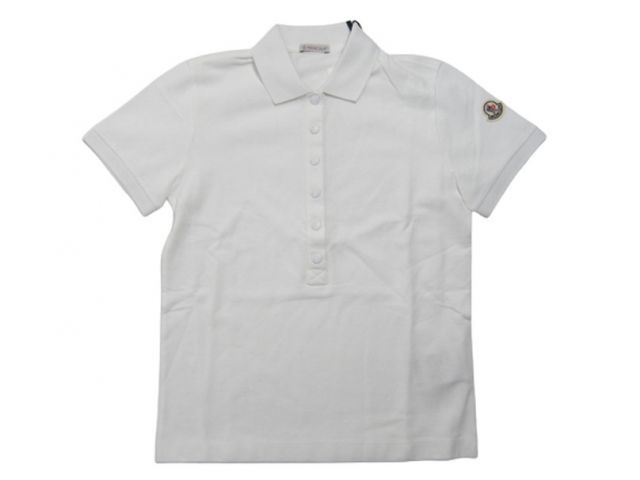 MONCLER モンクレール SS POLO ポロシャツ ポロTシャツ TEE POLO-SHIRT 半袖カットソー レディース 2025-2025 AW 秋冬 001 ホワイト 白 WHITE サイズXS S M 093-8 A 00005-84720