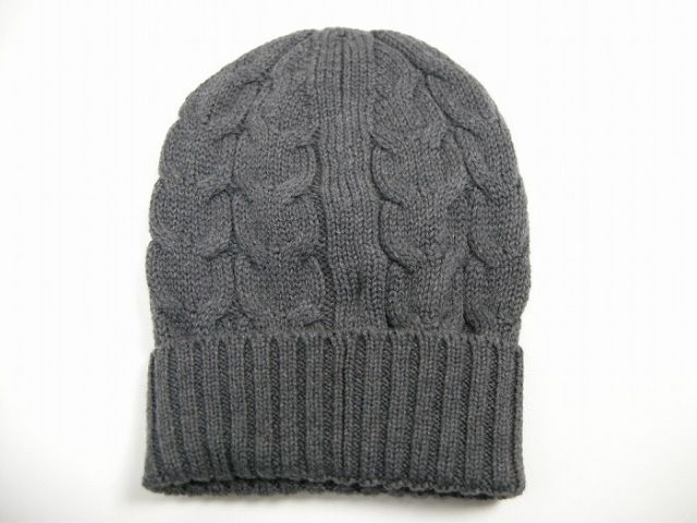 MONCLER モンクレール ロゴワッペン付きケーブル編みニットキャップ ガール キッズ 大人もOK レディース 2017-2018秋冬 AW CAP ニット帽 帽子 ビーニー 998 ダークグレー系 イタリア製 954-00110-05-04 S 02