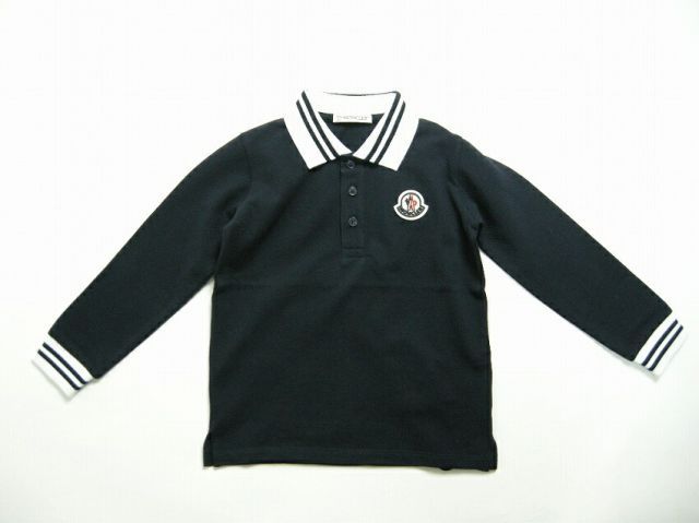  MONCLER モンクレール MAGLIA POLO MANICA L 長袖ポロシャツ 鹿の子長袖TシャツロンT 長袖カットソー ベビーサイズ12 18 24 2 A 1才-2才サイズ 2020-2021 AW 秋冬 778 ダークネイビー系 ベビー BA ポロシャツ トップス