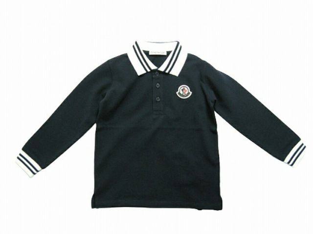 MONCLER|モンクレール|MAGLIA POLO MANICA L|長袖ポロシャツ|鹿の子長袖TシャツロンT|長袖カットソー|ベビーサイズ12|18 18|24 2A 1才-2才サイズ 2020-2021AW|秋冬|778|ダークネイビー系|ベビー|BA