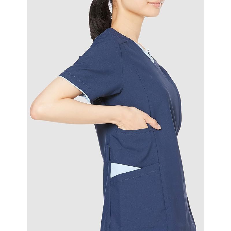 ミッシェルクラン 女性 レディース ファスナースクラブ 透防止 制電 制菌 工業洗濯対応 MK0038 C-5 ネイビー×サックス LL 1 NEXPOTALLINN_EU