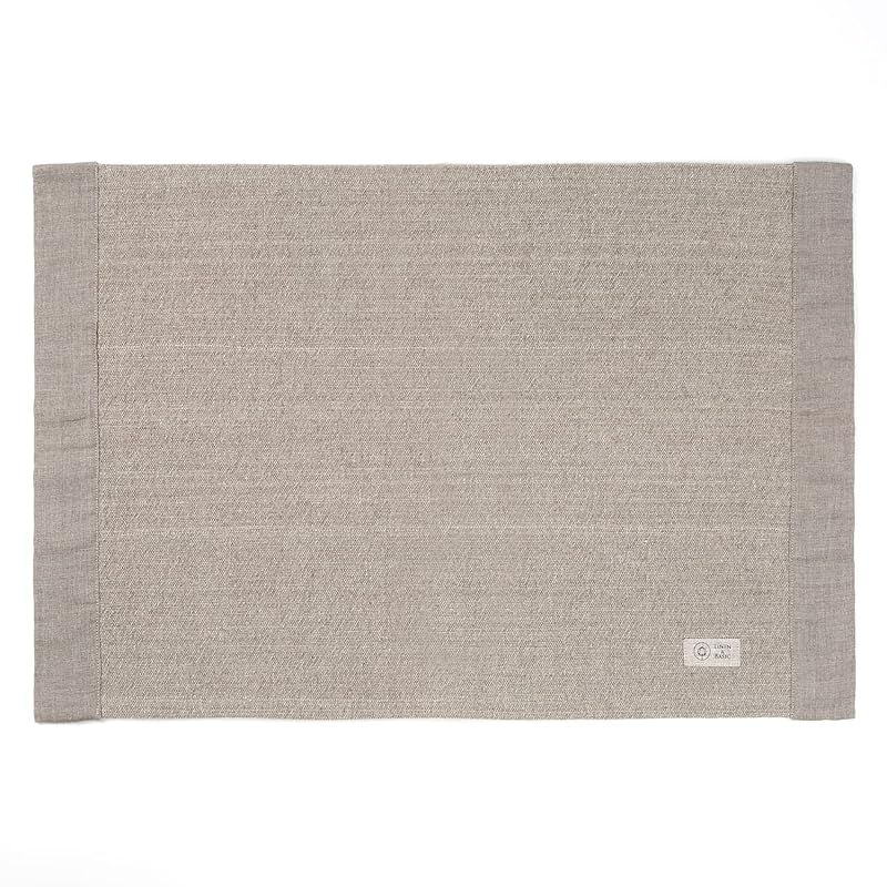 LINEN & BASIC｜バスマット 足ふきマット 42×64 生成り 速乾 吸水 洗濯可能 日本製 リネン 100％ 1