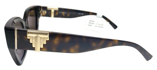 未使用 ティファニー サングラス ティファニーT デコ キャットアイ Tiffany & Co. TF4218 Tモチーフ べっ甲柄 ブラウン 茶色 べっ甲調 TI 未使用 ティファニー サングラス ティファニーT デコ キャットアイ