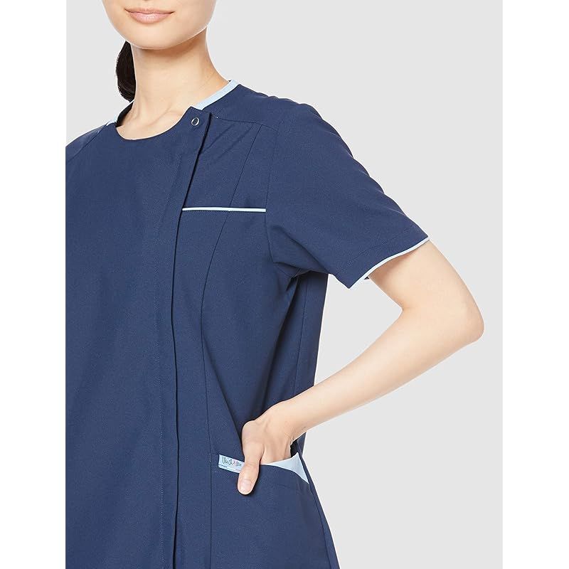 ミッシェルクラン 女性 レディース ファスナースクラブ 透防止 制電 制菌 工業洗濯対応 MK0039 C-5 ネイビー×サックス M 0