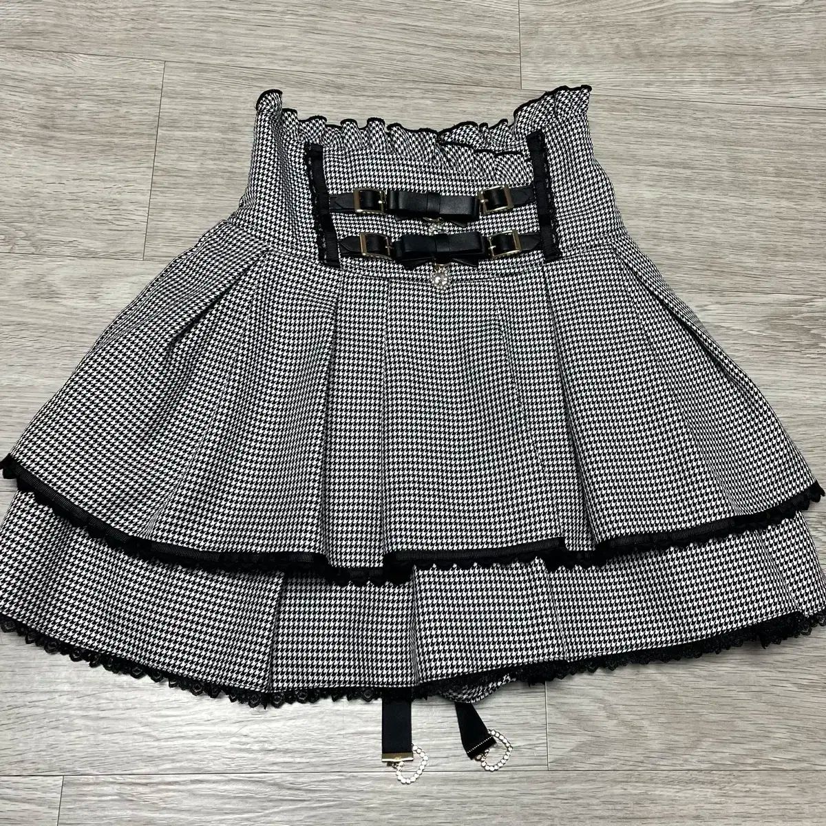 リズリサ 2連ベルト スカート 千鳥 量産型 地雷系 量産型 地雷系