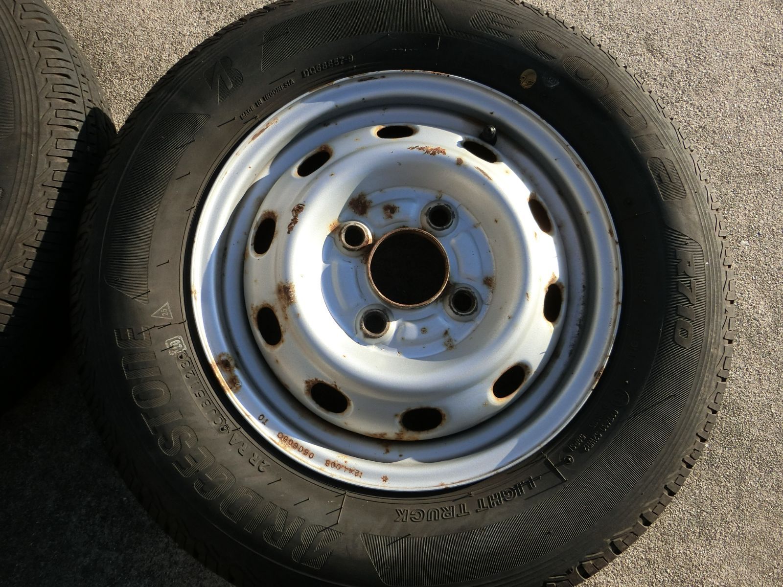 877 12インチ スチールホイール 12×4.0B PCD100 ハブ径 約59mm 4穴 4本セット 145|80R12 2025年製 スバル サンバー 外し FFCRYSTALESIA_COM