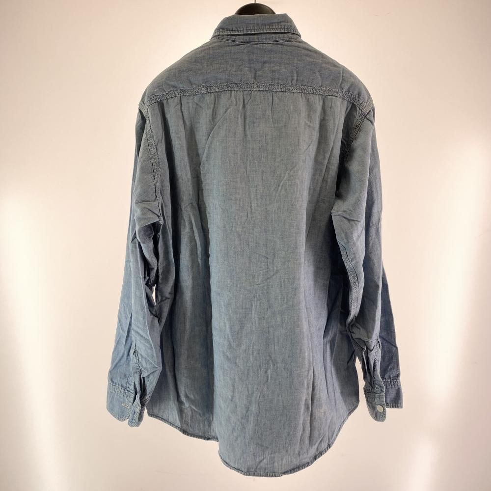 60s BIG MAC Pennys シャンブレーL Sシャツ サイズ不明 水色 ビッグマック 17