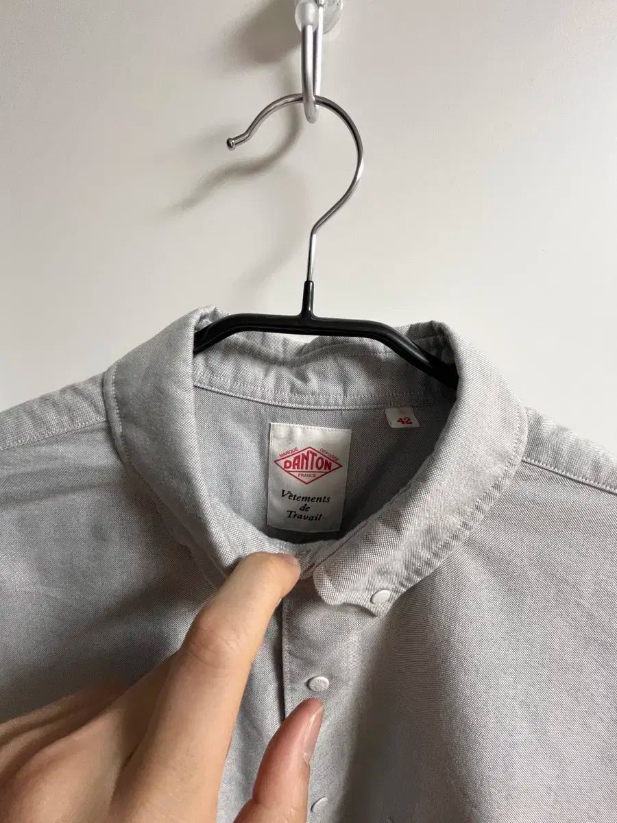 ダントン ドット ボタン B D シャツ グレー 42サイズ