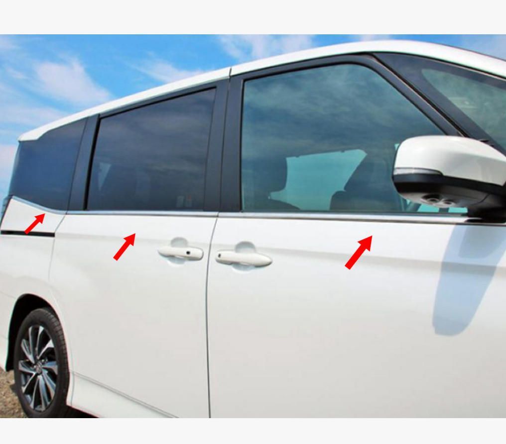 送料無料 トヨタのVOXY NOAH 90系22種改造降車窓ガラスステンレス装飾光沢バーに適用 FFCRYSTALESIA_COM