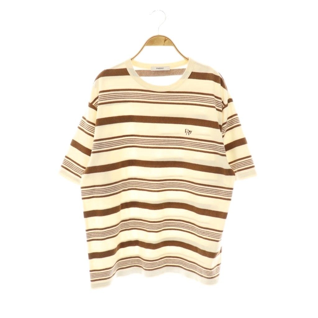PHEENY パイルボーダーT / ナチュラル PHEENY パイルボーダーT / ナチュラル PHEENY/フィーニー パイル