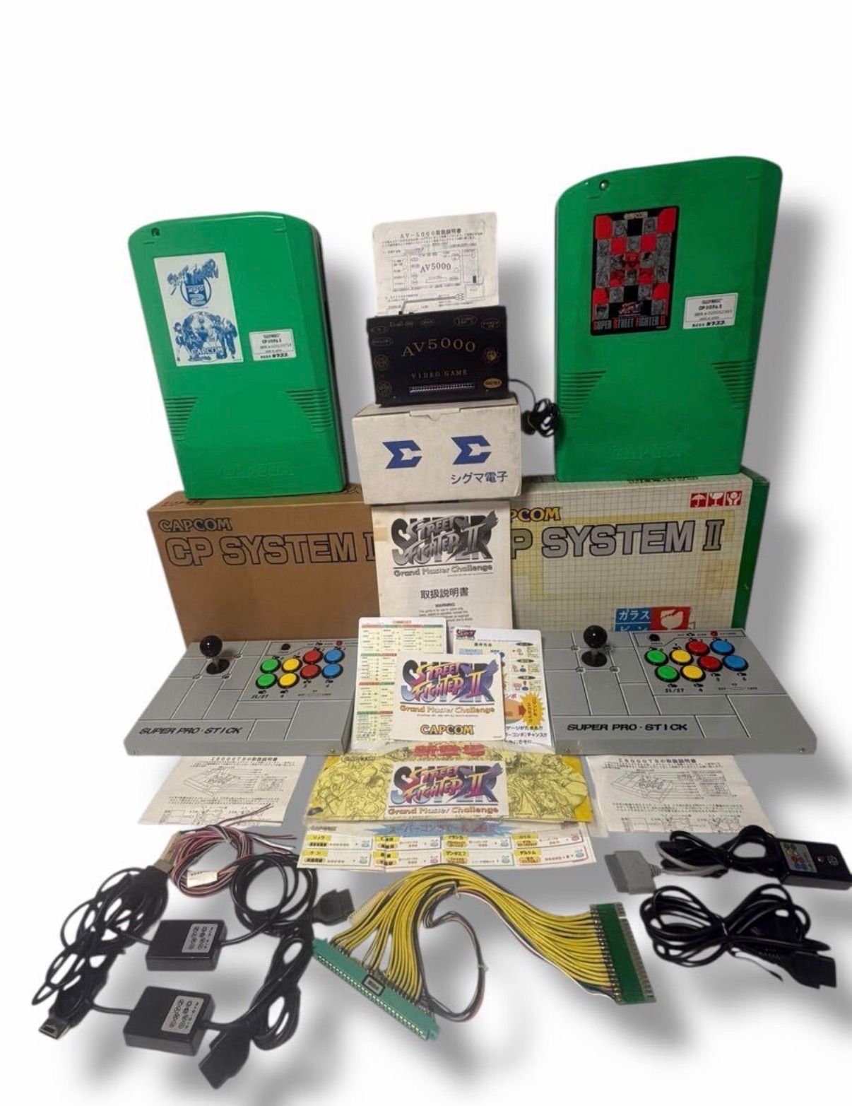 激 動作品 カプコン CPシステム2 ストリートファイター2 ZERO2 マザーボード シグマ AV5000 配線複数 箱 説明書