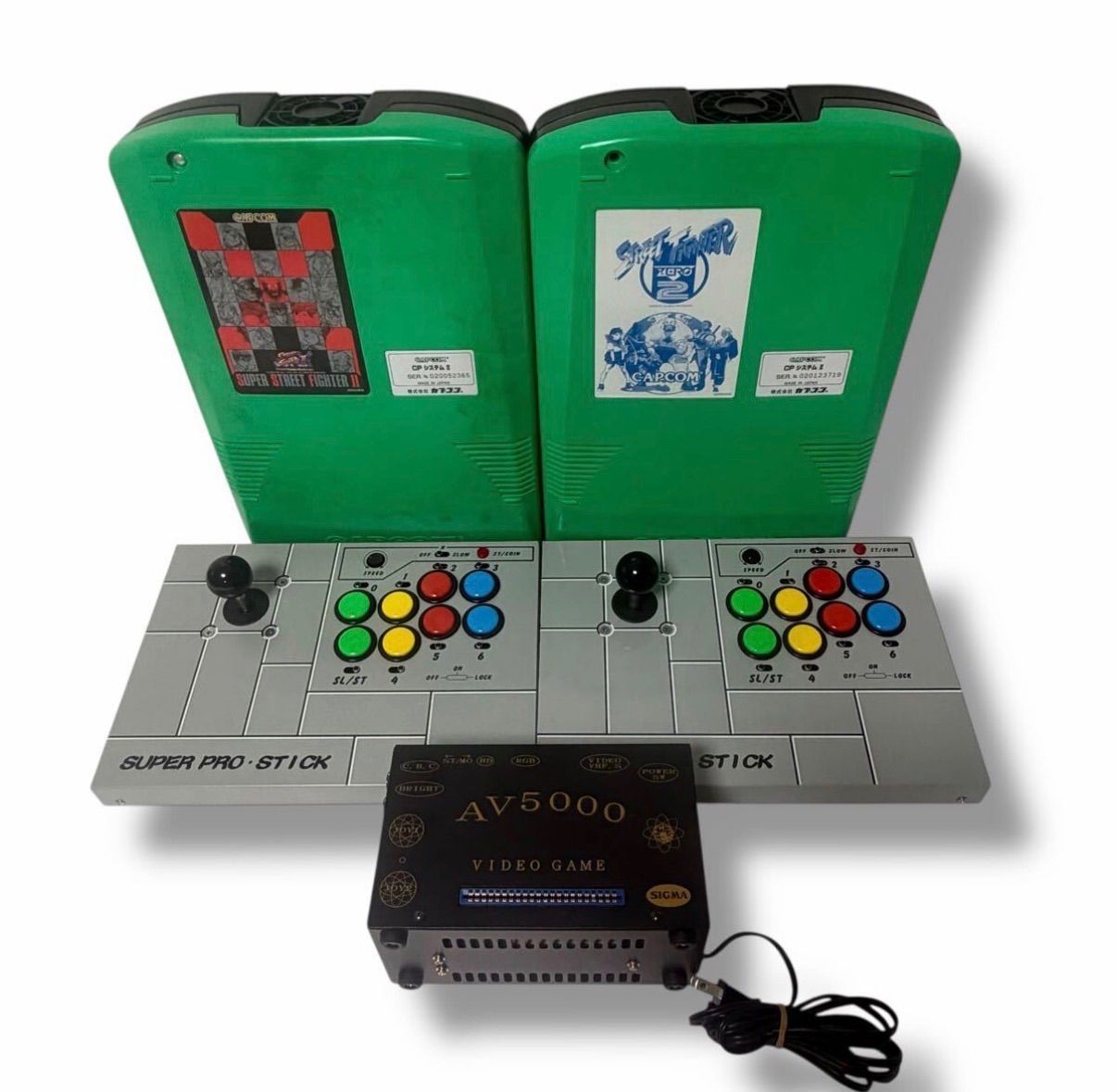 激 動作品 カプコン CPシステム2 ストリートファイター2 ZERO2 マザーボード シグマ AV5000 配線複数 箱 説明書