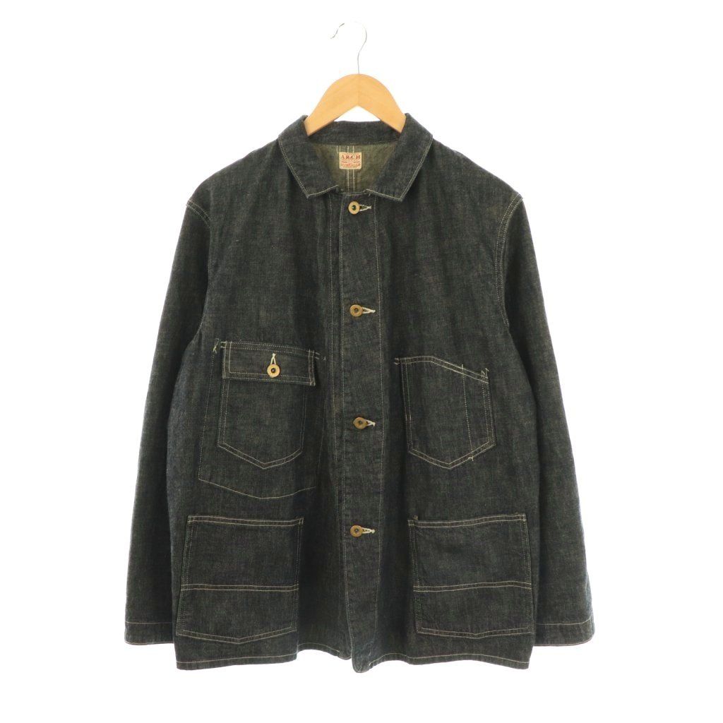 アーチエイトオーバーオールズ ARCH8 OVERALLS × カレンソロジー Curensology 25AW 20s COVERALL Denim Jacket デニムジャケット カバーオール F ブラック |DF OS