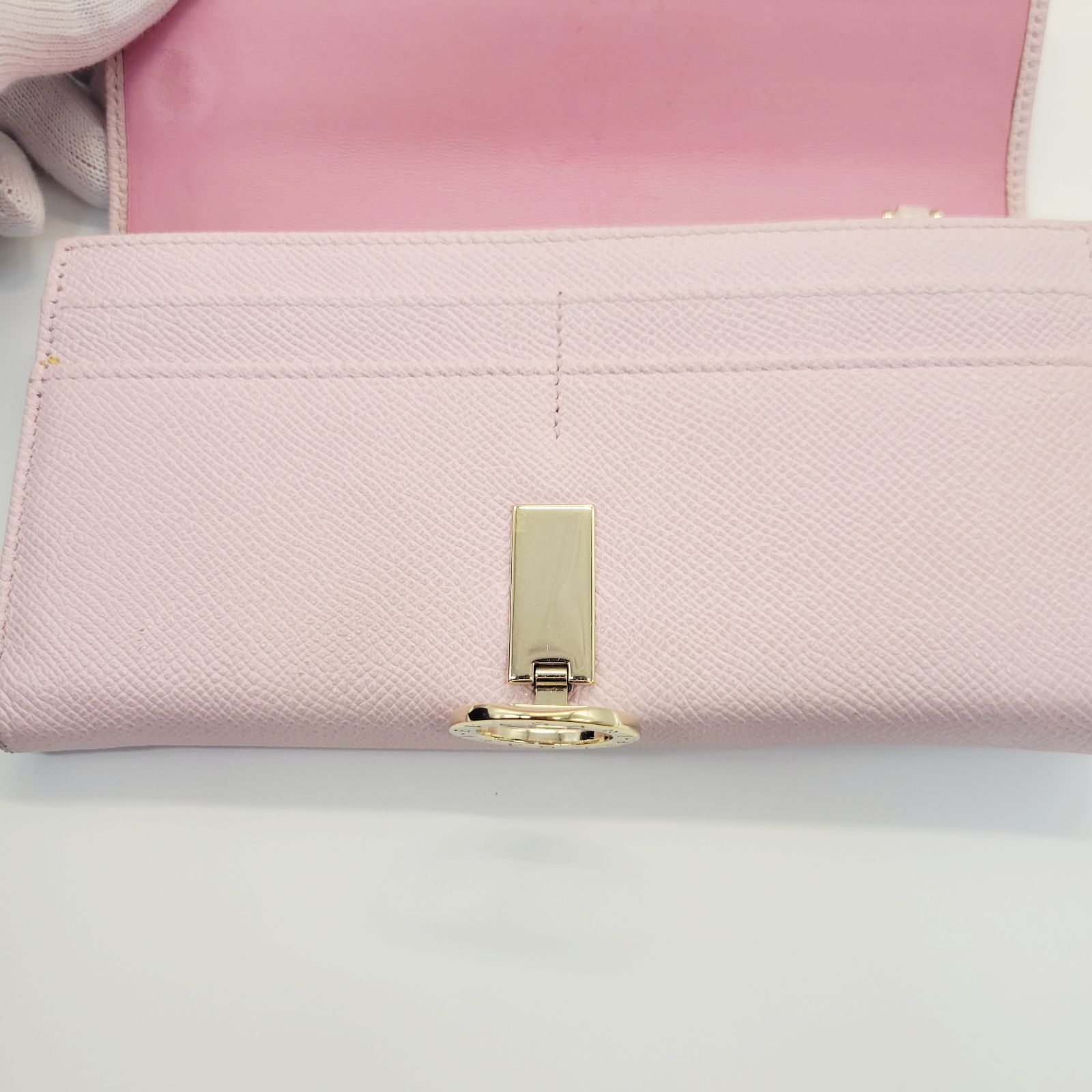 BVLGARI ブルガリ / B-zero1 ビーゼロワン ロゴクリップ 長財布 ピンク