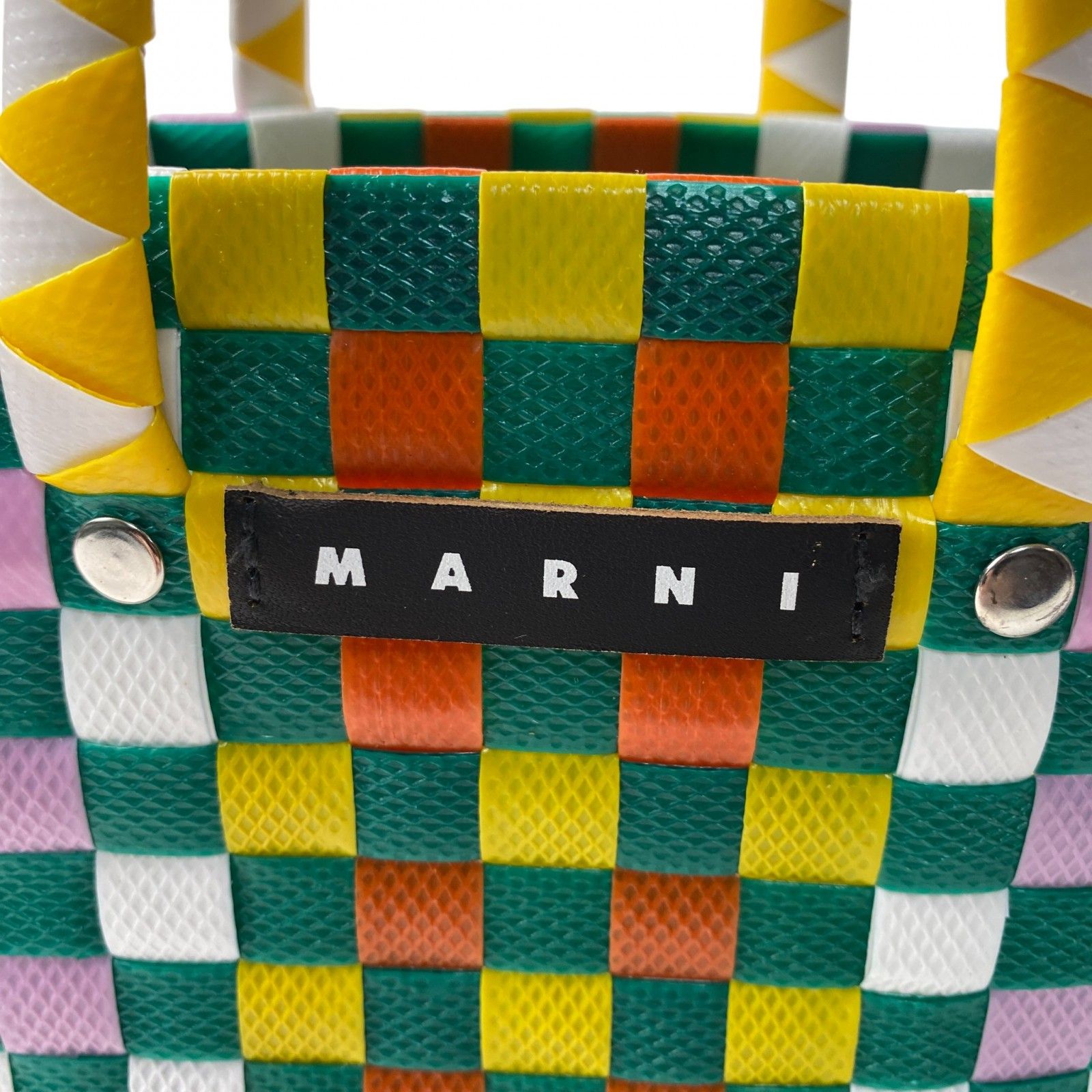 未使用 マルニ MARNI レディース マーケット テープミニバスケット