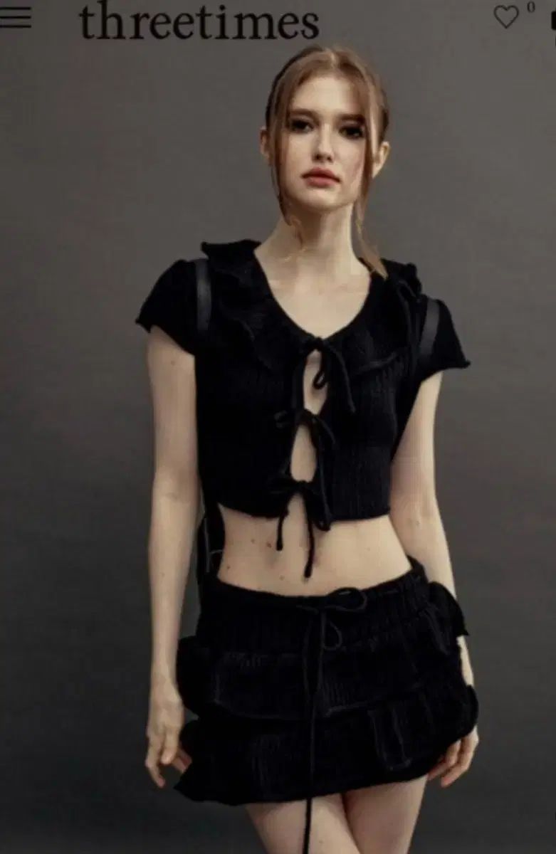 スリータイムズ バニーセット ブラック s