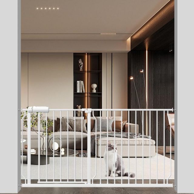 【送料無料】エルフ ベビー(Fairy Baby)ベビーゲート 階段上 ペットゲート ベビーフェンス 適用幅61-266cm ビデオ付き 突っ張り式 オートクローズ機能 扉開閉式 赤ちゃん ゲート ベビーガード 柵 