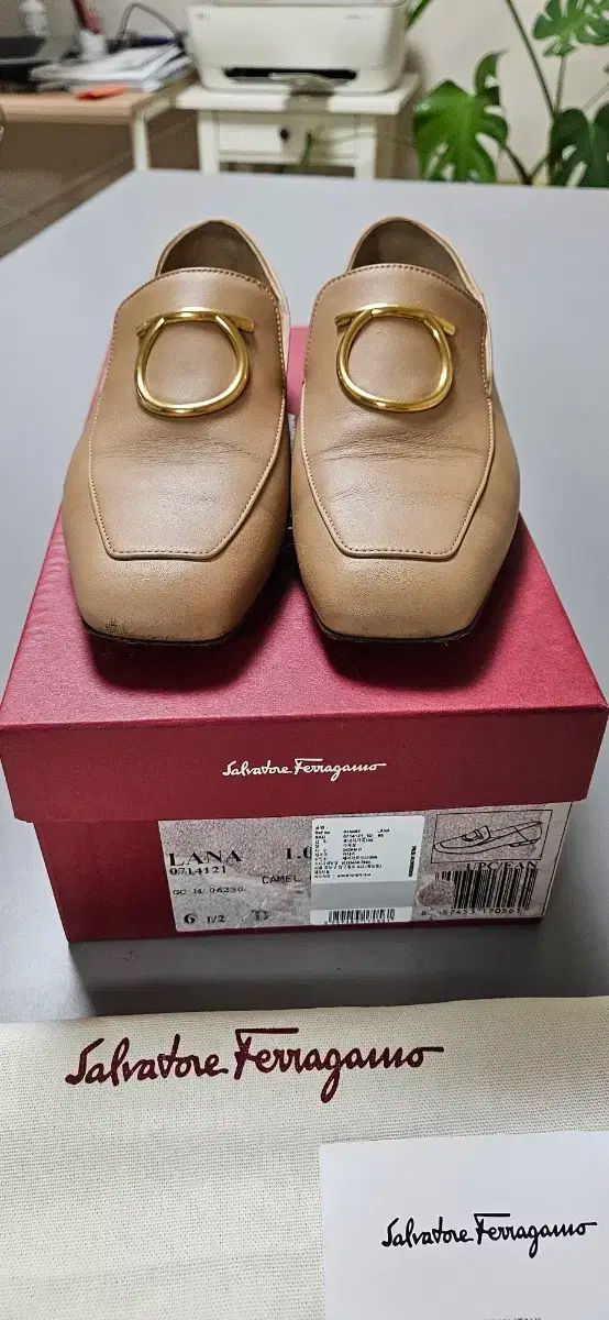  フェラガモ ラナ LANA キャメル 240 mm フラットシューズ バレエシューズ パンプス