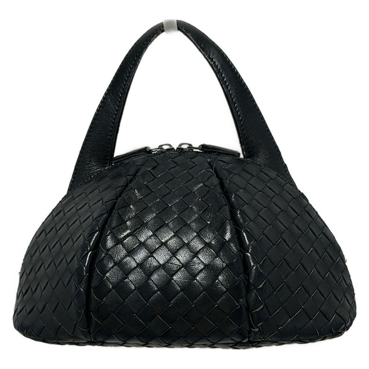 BOTTEGA VENETA ボッテガヴェネタ ハンドバッグ イントレチャート 黒 レザー