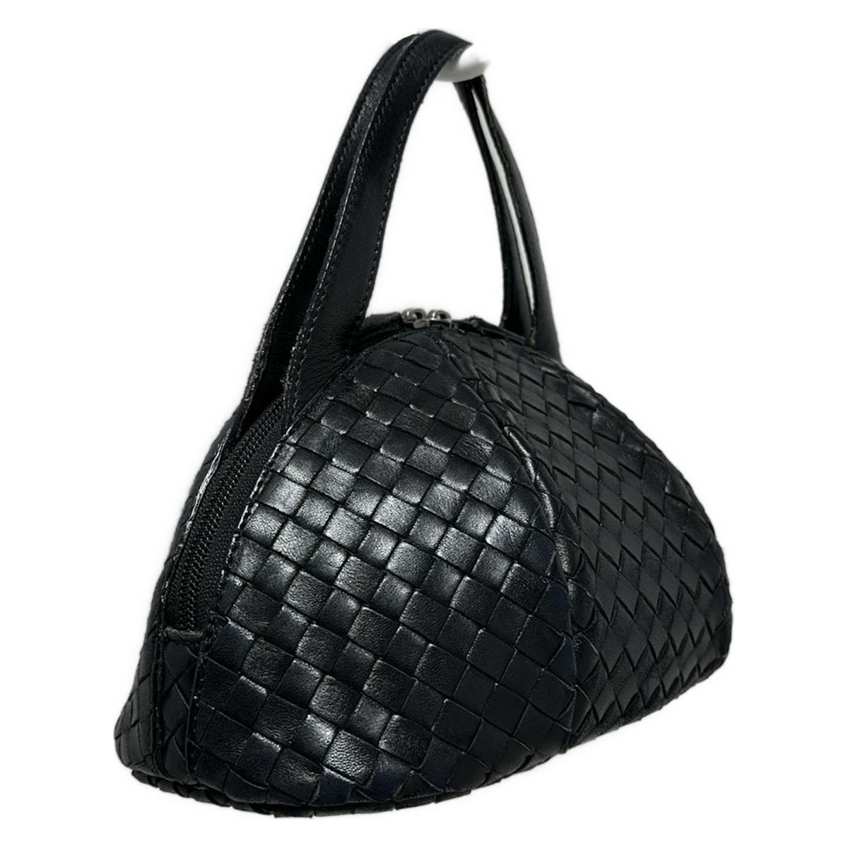 BOTTEGA VENETA ボッテガヴェネタ ハンドバッグ イントレチャート 黒 レザー