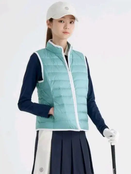 BEANPOLEGOLF ビンポールゴルフ ライト グリーン スリムフィット 軽量 ダウン ベスト