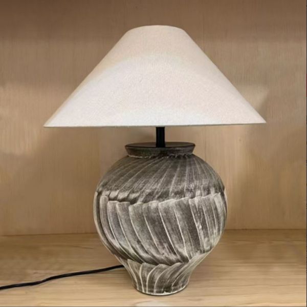 陶器 灯具 テーブルライト 和風 レトロ モダン デザインランプ 民宿 ホテル 客室 リビング 寝室 ベッドサイド フロアランプ 雰囲気照明