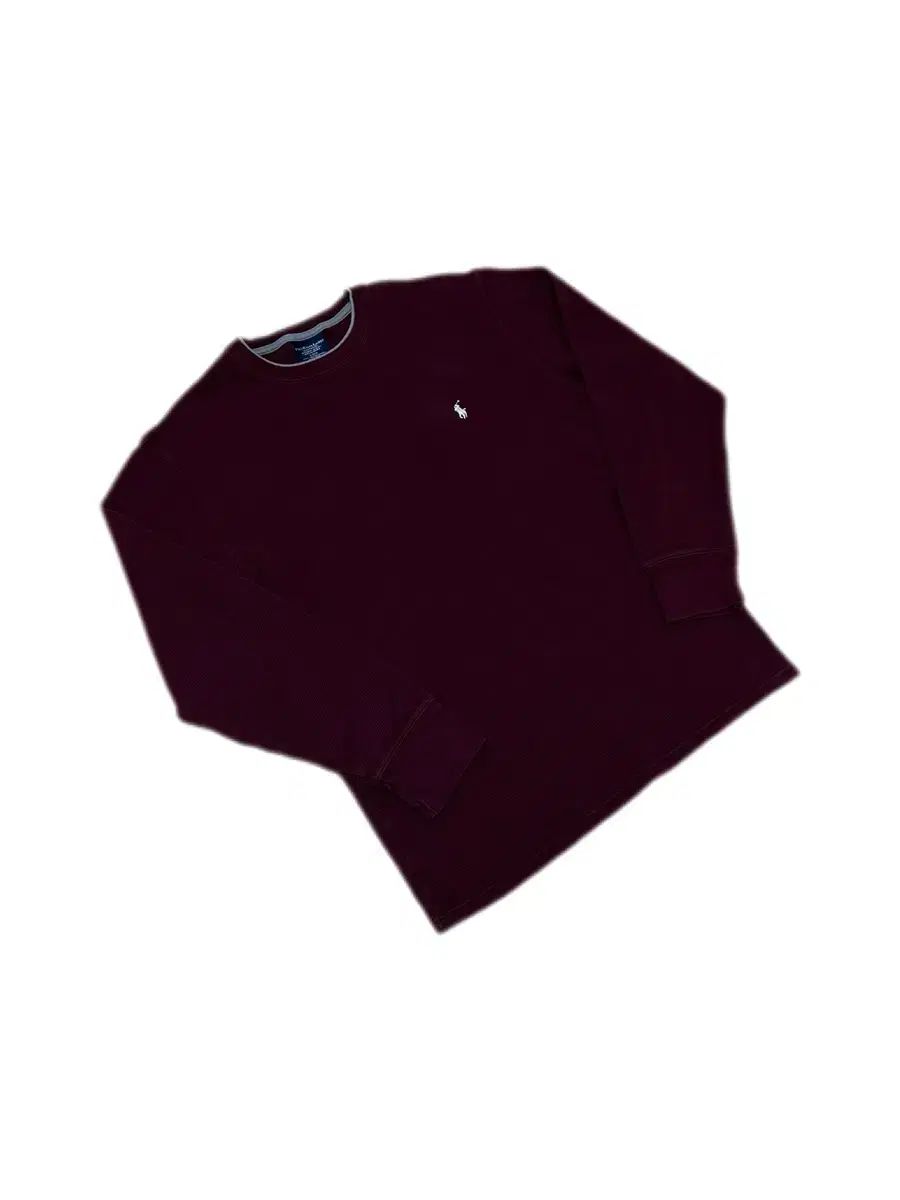 ポロラルフローレン スリップウェア バーガンディ 白 ポニー ニット